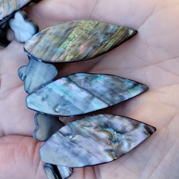 Abalone shell necklace RENFAIRE COSPLAY Fairy Mermaid Boho . - Picture 7 of 13